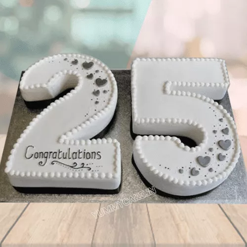 25th Anniversary Cake Online