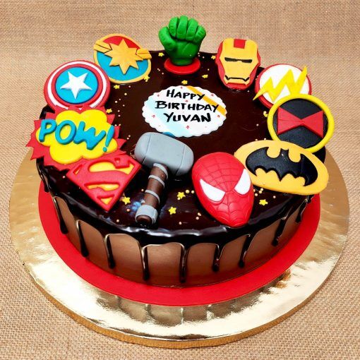 Avengers Theme Cake