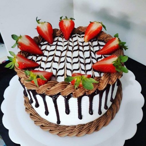 Black Forest Cake with Fresh Strawberries