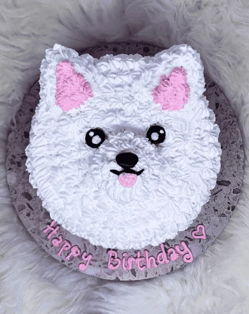 Pomeranian Dog Face Cake