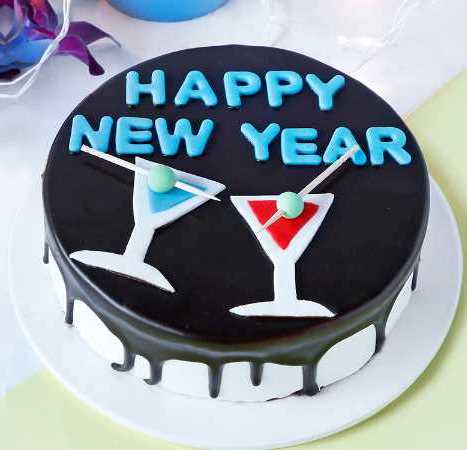 New Year Celebration Cake