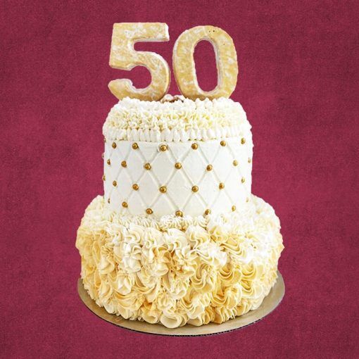 Golden Anniversary Cake