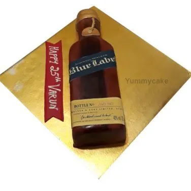 Blue Label Bottle Cake