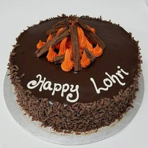 Happy Lohri Chocolate Cake