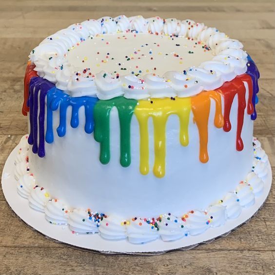 Rainbow Drip Cake