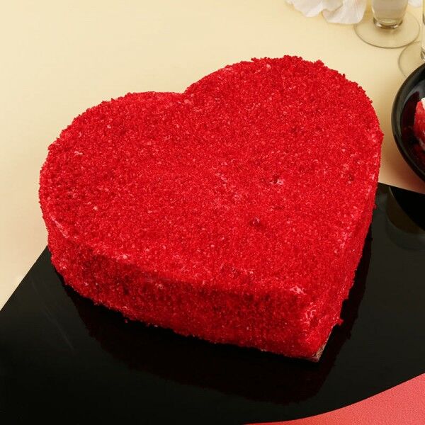 Red Velvet Heart Cake