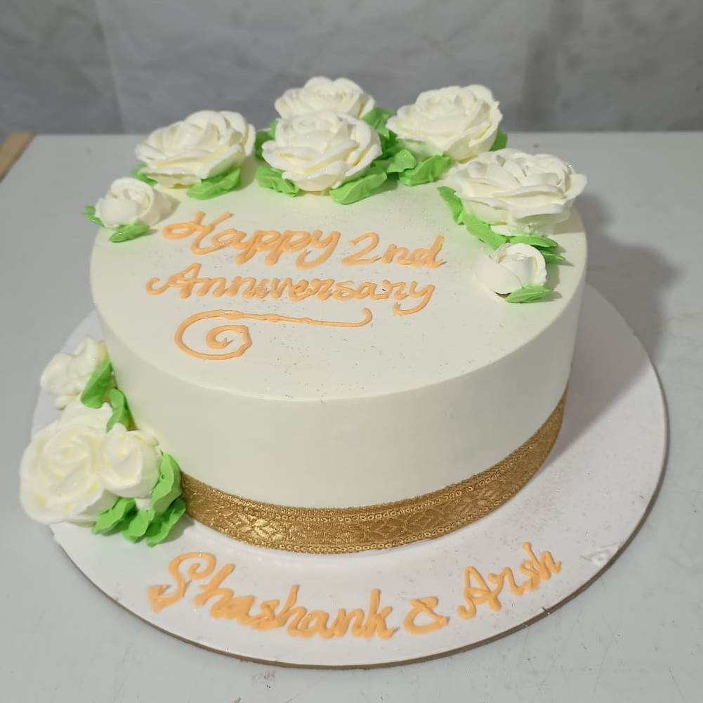 2nd Anniversary Cake With Name