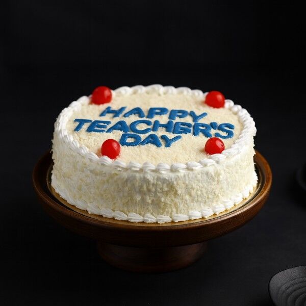 Teacher's Day White Forest Cake