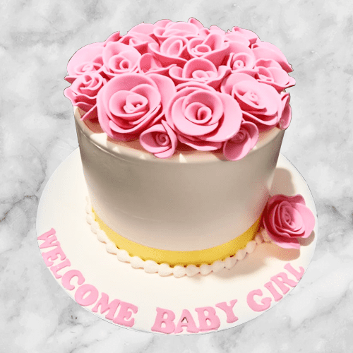 Welcome cake fashion for baby girl