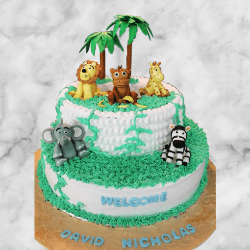 Dream Oven Academy - A simple but super cute jungle cake for a cozy home  celebration .. #junglecakebirthday #junglecake #cakedesign #cakedecorating  #cakeart#cakesofinstagram #cakes #cakesofinstagram #cakesofinstagram  #delhibaker #delhigram | Facebook