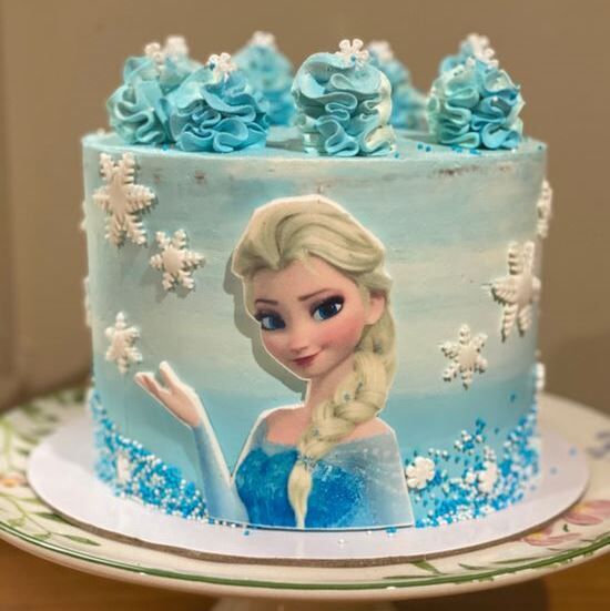 Frozen Elsa Inspired Princess Series Cake